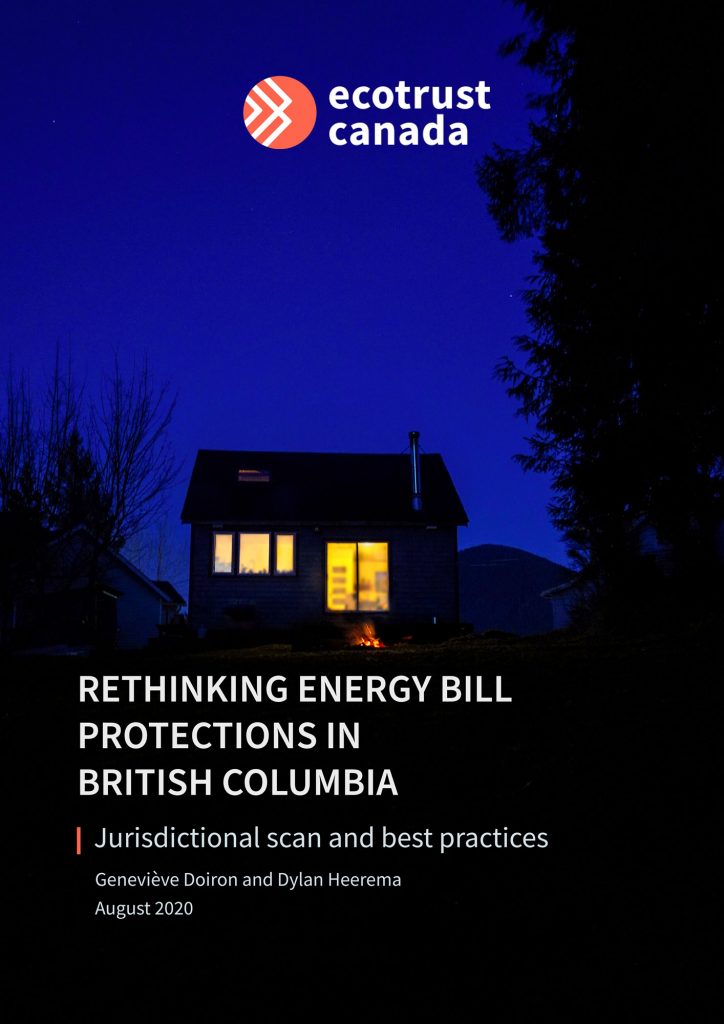 Rethinking Energy Bill Protections in British Columbia Report Cover (2020)
