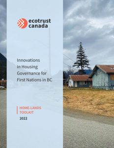 Innovations in Housing Governance for First Nations in BC COVER