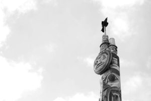 Totem and raven