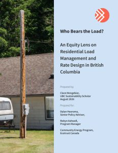 An Equity Lens on Residential Load Management and Rate Design in British Columbia Cover Page.